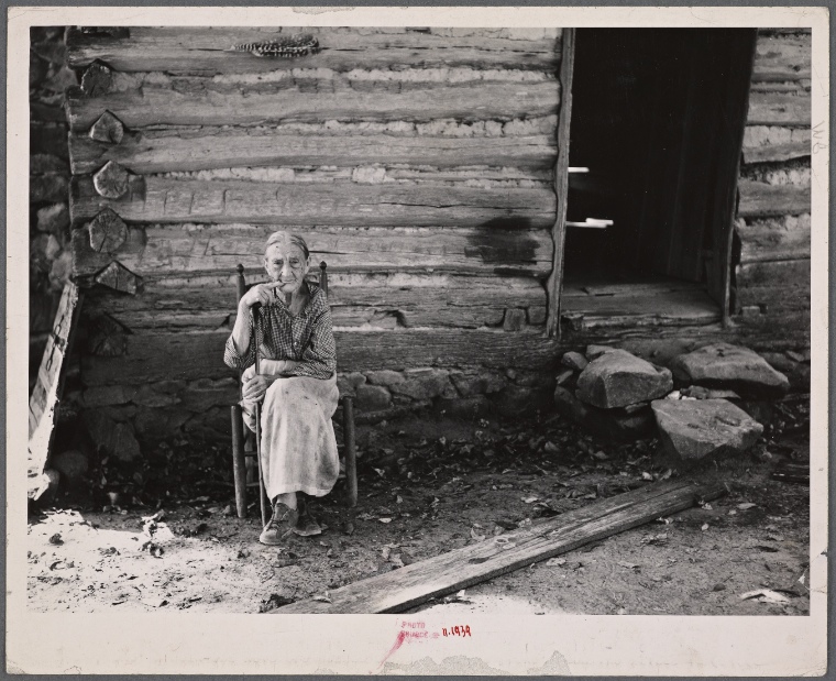 Mrs. Lloyd, ninety-one year old mother of Miss Nettie Lloyd, Orange County, NC, 1939. Image available from NYPL, Image ID: 3969621.