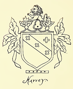 Coat of arms of John Harvey, Speaker of the House of North Carolina. Image from the North Carolina Digital Collections.
