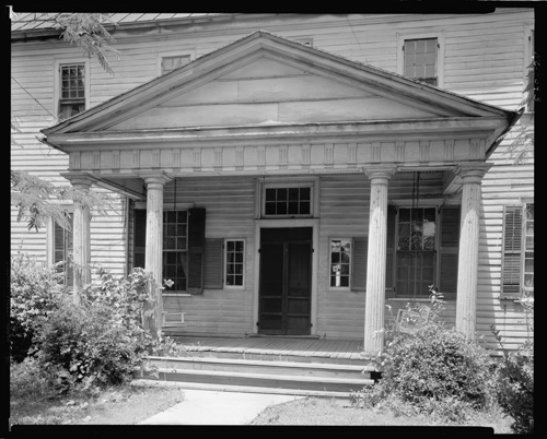 Jacob Mordecai's home and school in Warrenton, N.C. From the Carnegie Survey of the Architecture of the South, Library of Congress Prints & Photographs Online. 