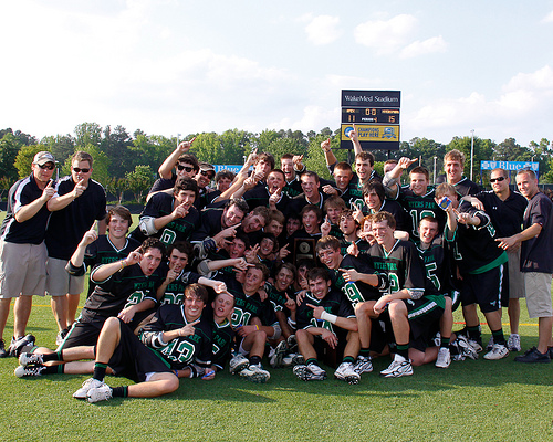 2010 NCHSAA Men's Lacrosse Championship, Apex vs Myers Park. Image courtesy of Flickr Creative Commons user KarlFisher. 