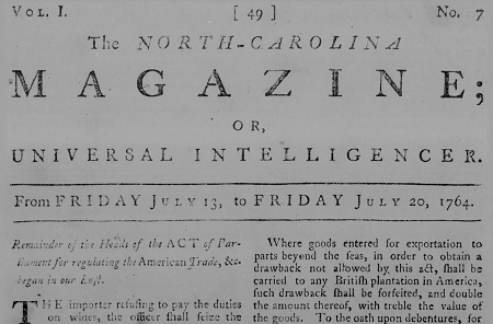 Volume 1, number 7 of The North Carolina Magazine; or, Universal Intelligencer