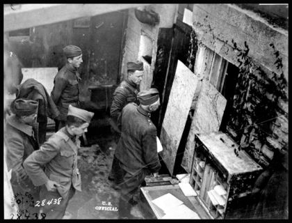 "Signal Headquarters, 60th Brigade, 30th Division, near Premont, France, October 7, 1918." Image courtesy of Office of Archives & History. 