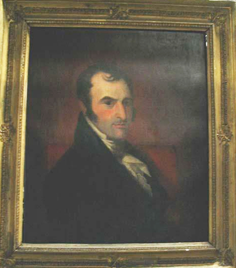 Image of oil portrait of Jesse A. Pearson, made circa 1820.  Attributed to James McGibbon.  Item # H.1980.20.1 , from the collections of the North Carolina Museum of History. 