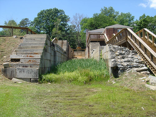 Remains of the Roanoke Canal Locks in Roanoke Rapids NC.