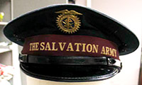 Man's Salvation Army uniform hat. Image from the North Carolina Museum of History.