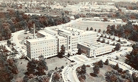 The Moses H. Cone Memorial Hospital, circa 1965. Image from the North Carolina Digital Collections.
