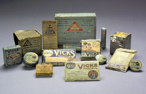 &quot;Early examples of Vicks VapoRub in the exhibit Health and Healing Experiences in North Carolina at the N.C. Museum of History.&quot;