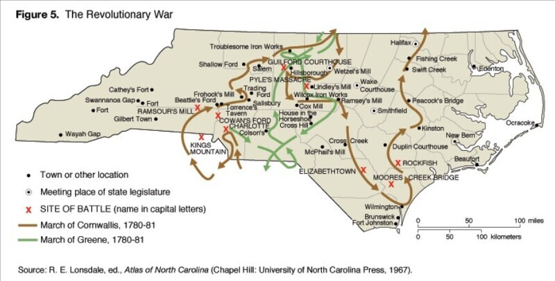 Read more about events of the Revolutionary War in North Carolina