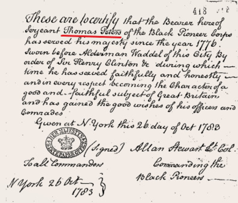 Read more about Revolutionary loyalist Thomas Peters