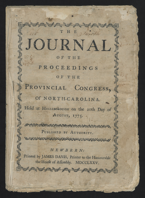 Read documents of the proceedings of the 1775 Provincial Congresses