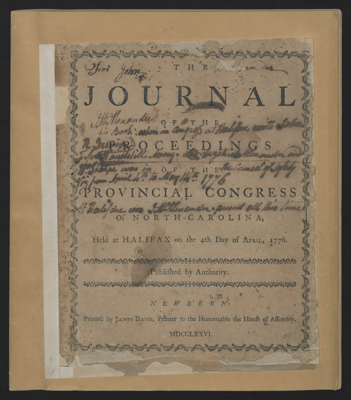 Read documents of the proceedings of the 1776 Provincial Congresses
