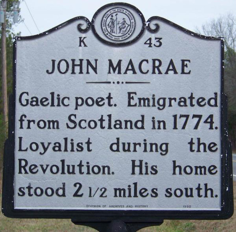 Read more about Revolutionary loyalist and Gaelic poet John MacRae