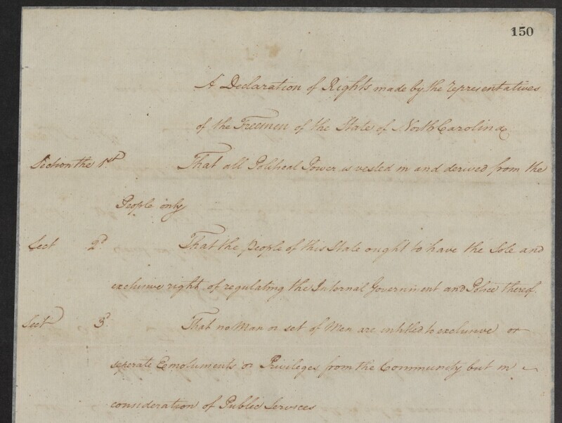 View a digital copy of the United State Constitution approved by North Carolina in 1789