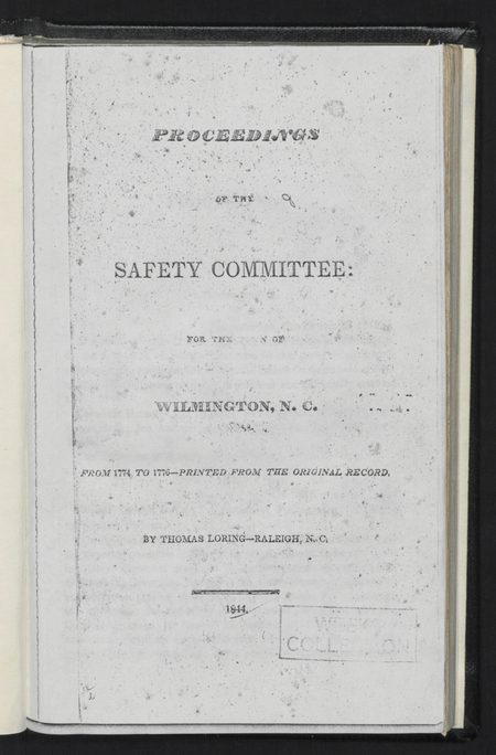 Read more about North Carolina's Committees of Safety
