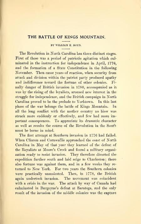 Read articles from the North Carolina booklet that relate to the American Revolution