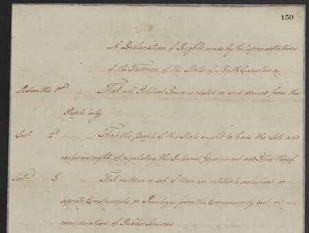 View a digital copy of the United State Constitution approved by North Carolina in 1789