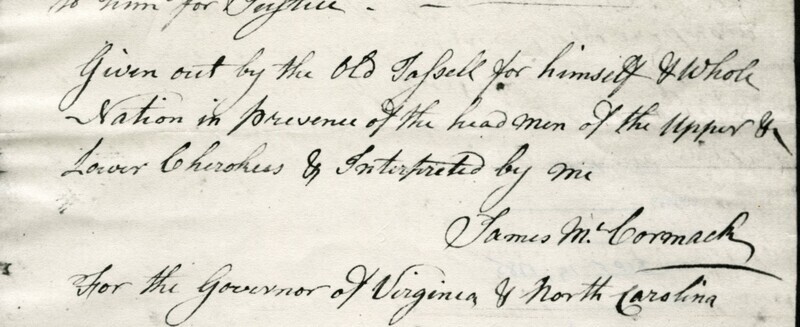 An article about Cherokee Indian, Old Tassell.