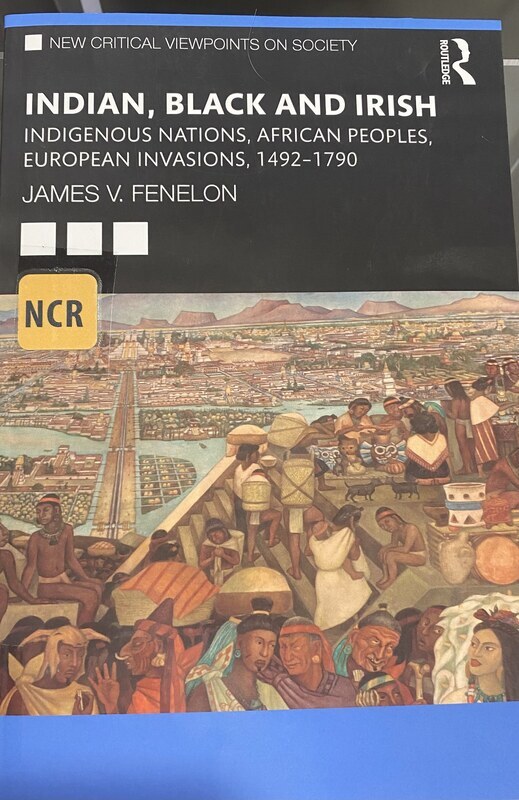 Summary: "This book traces 500 years of European-American colonization and racialized dominance, expanding our common assumptions about the ways racialization was used to build capitalism and the modern world-system. Professor Fenelon draws on personal experience and the agency of understudied Native (and African) resistance leaders, to weave a story too often hidden or distorted in the annals of the academy, that remains invisible at many universities and historical societies. The book identifies three epochs of racial constructions, colonialism, and capitalism that created the USA. Indigenous nations, the first to be racialized on a global scale, African peoples, enslaved and brought to the Americas, and European immigrants. It offers a sweeping analysis of the forces driving the invasion, occupation, and exploitation of Native America and the significance of labor in American history provided by Indigenous people, Africans, and immigrants, specifically the Irish. Indian, Black and Irish makes major contributions toward a deeper understanding of where Supremacy and Sovereignty originated from, and how our modern world has used these socio-political constructions, to build global hegemony that now threatens our very existence, through wars and climate change."