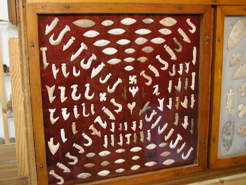 Artifacts, possibly fish hooks.