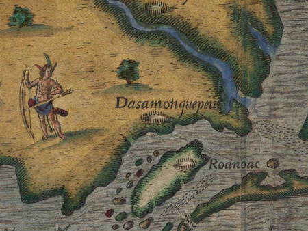 An article about the American Indian town of Dasemunkepeuc in early North Carolina