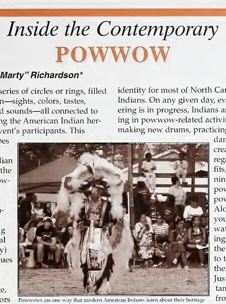 An article about modern day American Indian Powwows