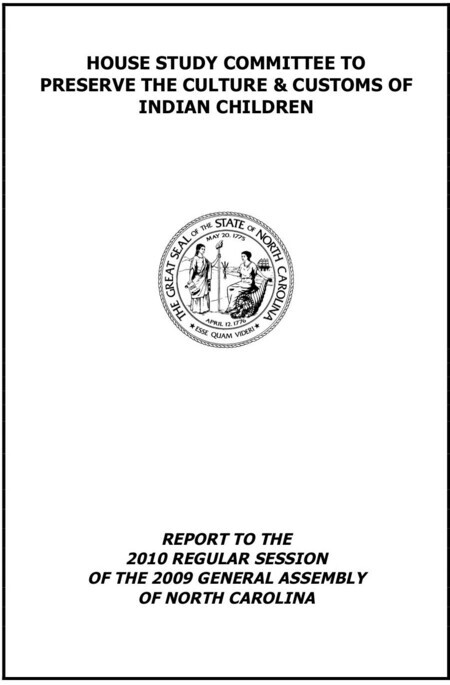 A committee report about preserving customs and culture of American Indian tribes among American Indian children