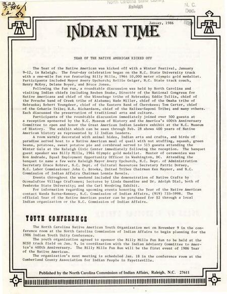 News about the community of Native Americans living in North Carolina and the work of the NC Commission of Indian Affairs