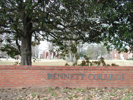 The front entrance to the Bennett College campus.