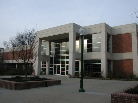Exterior of Johnson C. Smith University's James B. Duke Memorial Library.