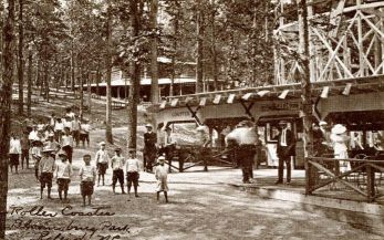 Roller Coaster, Bloomsbury Park, Raleigh, N.C, ca. 1905-1915. Image courtesy of North Carolina Postcards, North Carolina Collection, UNC Libraries.