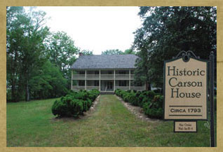 Historic Carson House, 1793. Image courtesy of Carson House Society. 