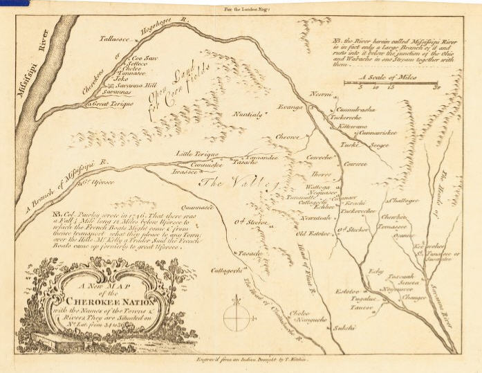Map of the Cherokee nation, 1760