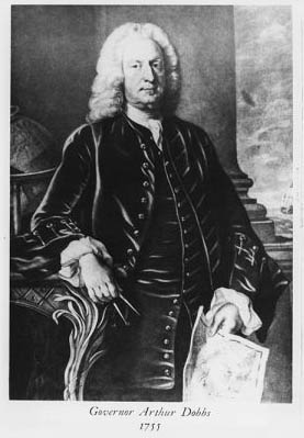 Governor Arthur Dobbs, 1755. Image courtesy of East Carolina University's Digital Collections. 
