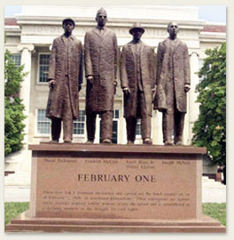 February One monument at NC A&T State University