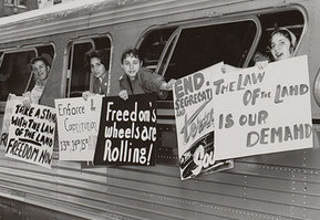 Freedom Rides, 1961: Traveling to promote civil rights. Image courtesy of CORE. 