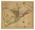 This map depicts the Carolinas at the time of Henderson's administration.