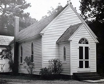 Photograph of Trinity Church in Chocowinity, 1954. Image from the North Carolina Museum of History.