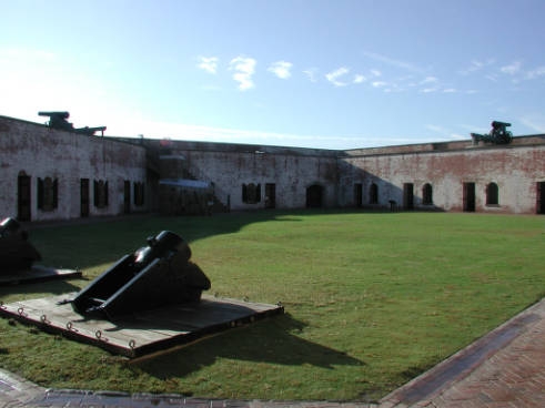 Photograph of Fort Macon, October 23, 2002. From the NC ECHO Project. North Carolina Digital Collections.
