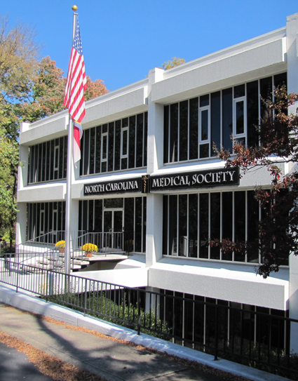 Headquarters of the North Carolina Medical Society at the corner of Lane and Person streets in Raleigh, 2012. Photo courtesy of the North Carolina Medical Society.