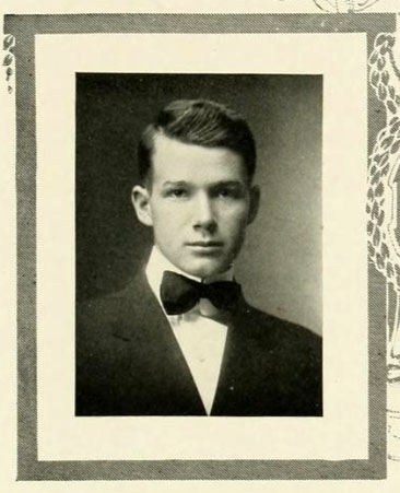 Senior portrait of Fred Wilson Morrison, from the University of North Carolina yearbook <i>The Yackety Yack,</i> Volume 13, p. 57, published 1913 by the Dialectic and Philanthropic Literary Societies and the Fraternities of the University of North Carolina, Chapel Hill.  
