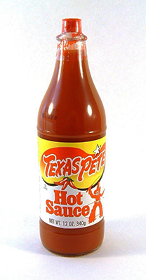 Photograph of a bottle of Texas Pete hot sauce, by Joe King, September 9, 2007, on Flickr. Used with Creative Commons license CC BY 2.0.