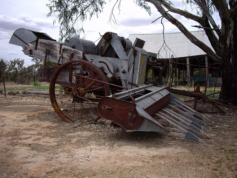 Combine harvester.