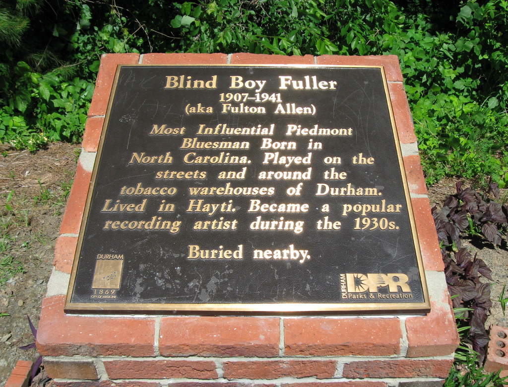 Blind Boy Fuller monument