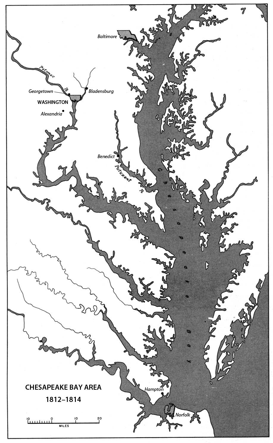 Chesapeake Bay area, 1812-1814