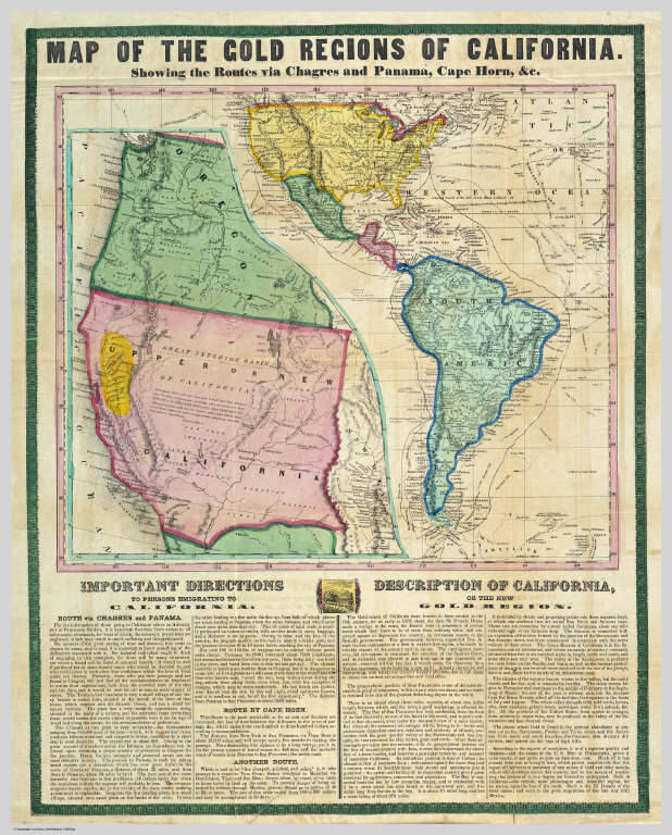 Map of the Gold Regions of California, 1849