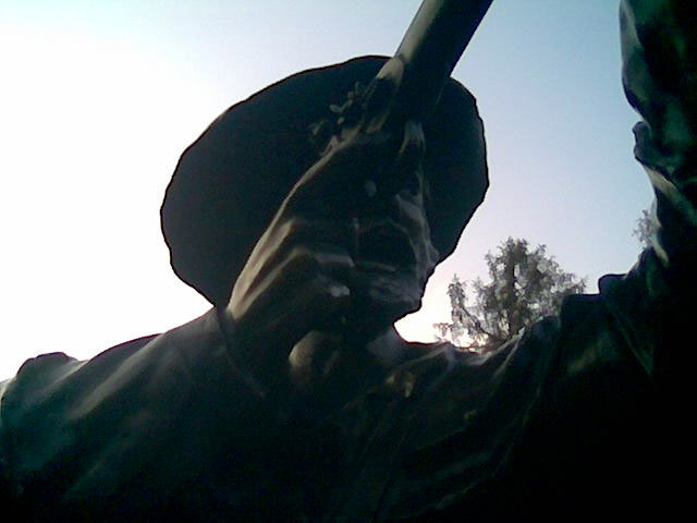 This statue of a militiaman at Shoals State Park