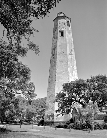 The lighthouse on Bald Head Island, late 1980s. Photograph by Tim Buchman. Courtesy of Preservation North Carolina.