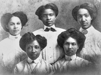 Early faculty members at Palmer Memorial Institute. Charlotte Hawkins Brown is in the center on the back row. Courtesy of North Carolina Office of Archives and History, call # N_83_12_10, Raleigh.
