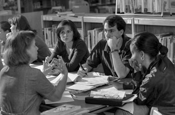 Seminar in the UNC-Chapel Hill School of Education. Photograph by Dan Sears. UNC-Chapel Hill News Services.