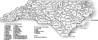 State parks system. Map by Mark Anderson Moore, courtesy North Carolina Office of Archives and History, Raleigh. (Click to view map.)